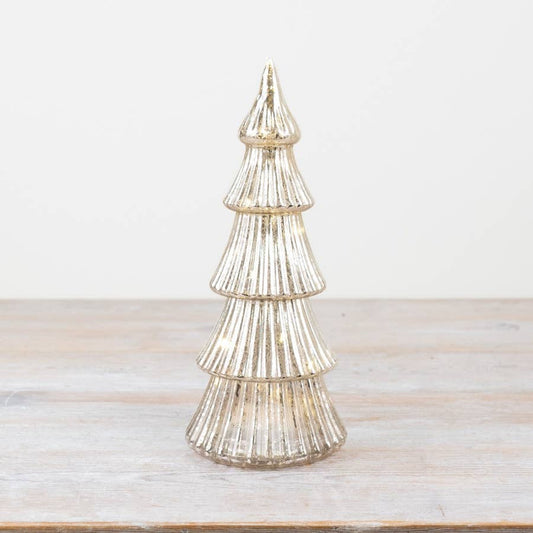Large Light Up Glass Tree Decoration