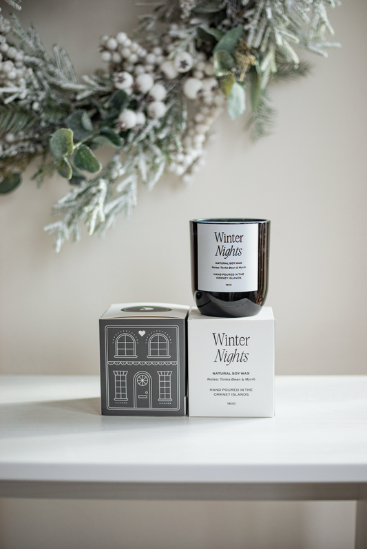 'Winter Nights' Tonka & Myrrh Christmas Candle Jar