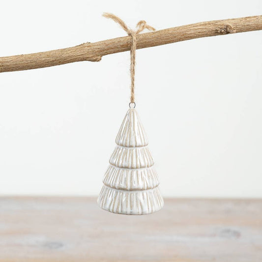 White & Gold Xmas Tree Hanger