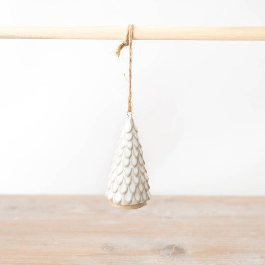 White & Gold Tree Hanging Decoration