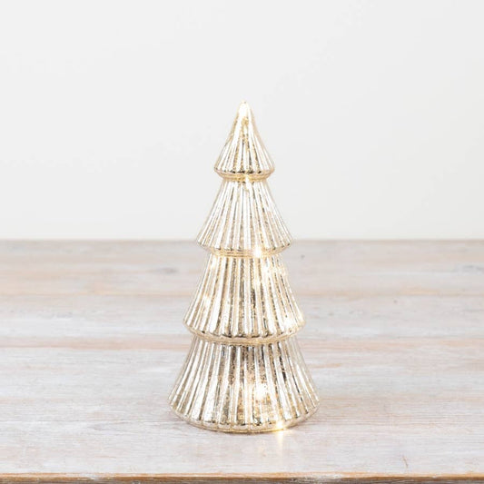 Small Light Up Glass Tree Decoration