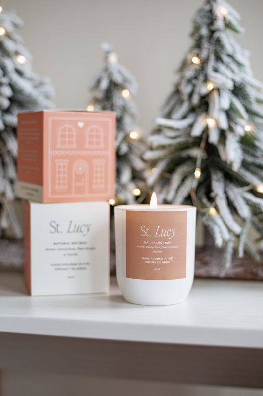 'St. Lucy' Snow Fairy Christmas Candle Jar